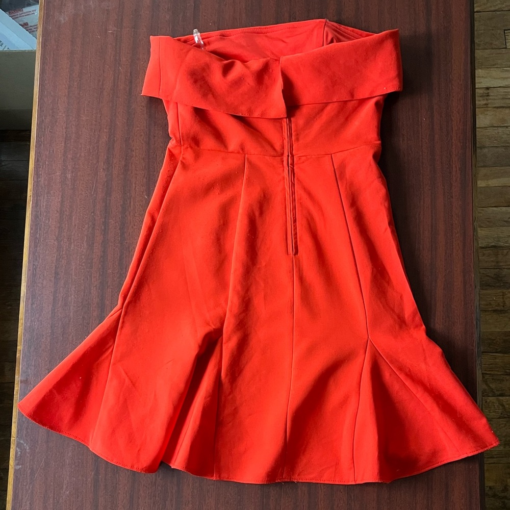 orange cocktail dress